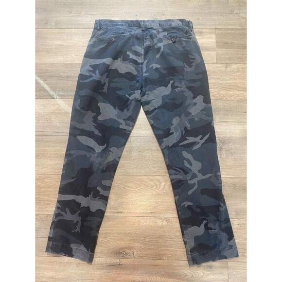 Polo Ralph Lauren Pants Mens 34x30 Gray Camo Stretch Straight Fit Chino Twill - Picture 8 of 9